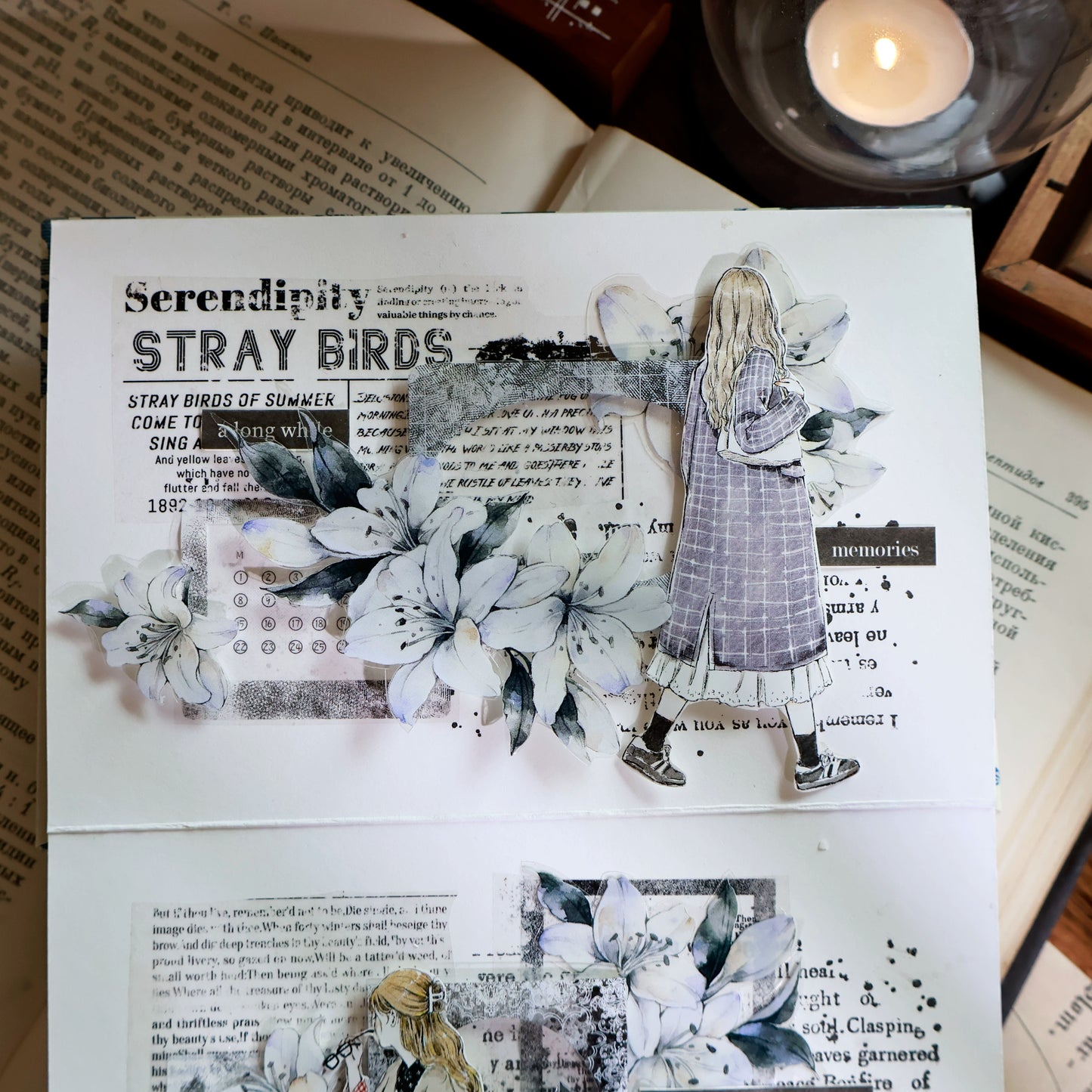 YiEr Vol13【Border Set】Orginal Design Washi/Pet Frame Tape Light Retro Backgroud Stickers