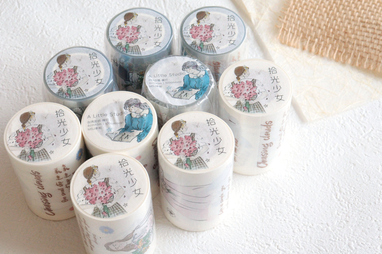 A Little Studio Vol2【Picking up the Light Girl】Washi Pet Light retro Tape