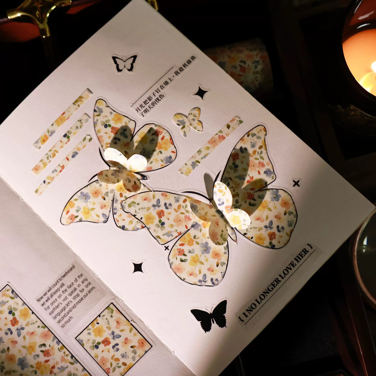 YiEr Vol14【Basic Floral Patterns】Floral Backgroud Washi Tape PET Stickers