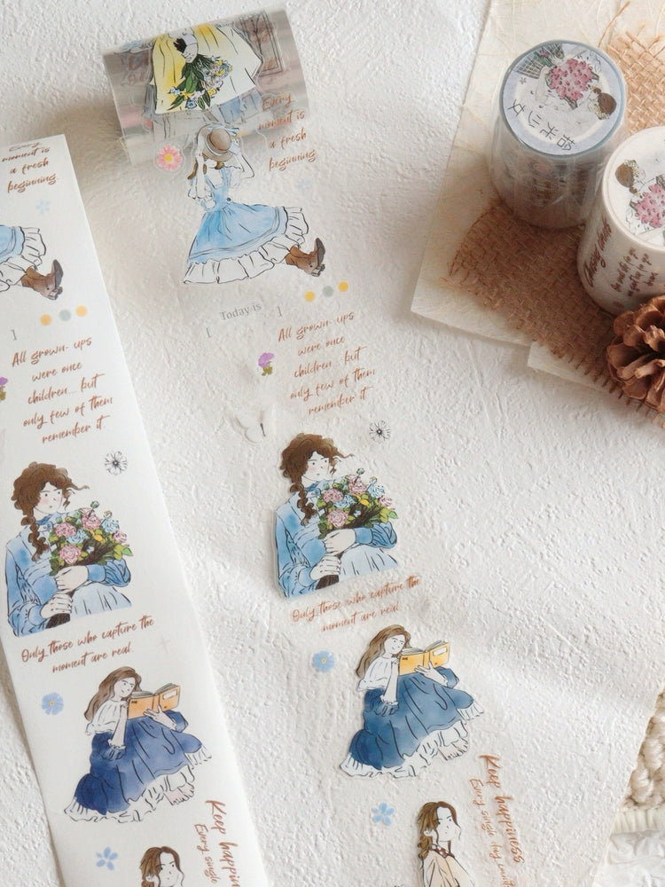 A Little Studio Vol2【Picking up the Light Girl】Washi Pet Light retro Tape