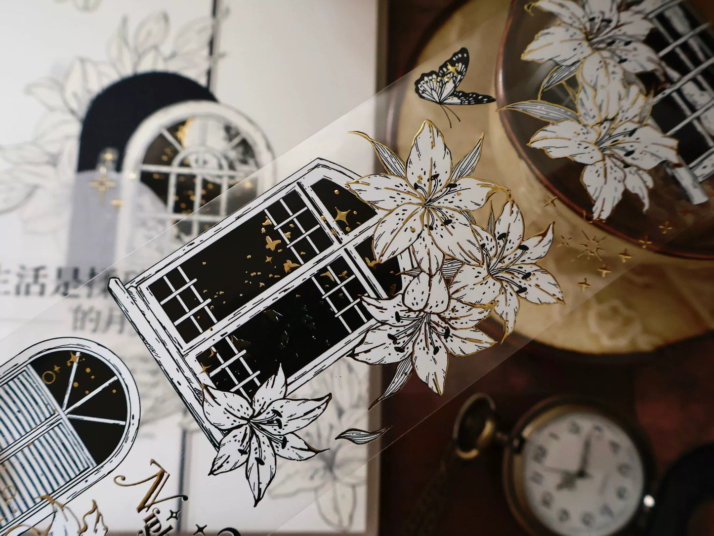 YiEr Vol14【Lily Window】Lily Washi Tape and PET Stickers