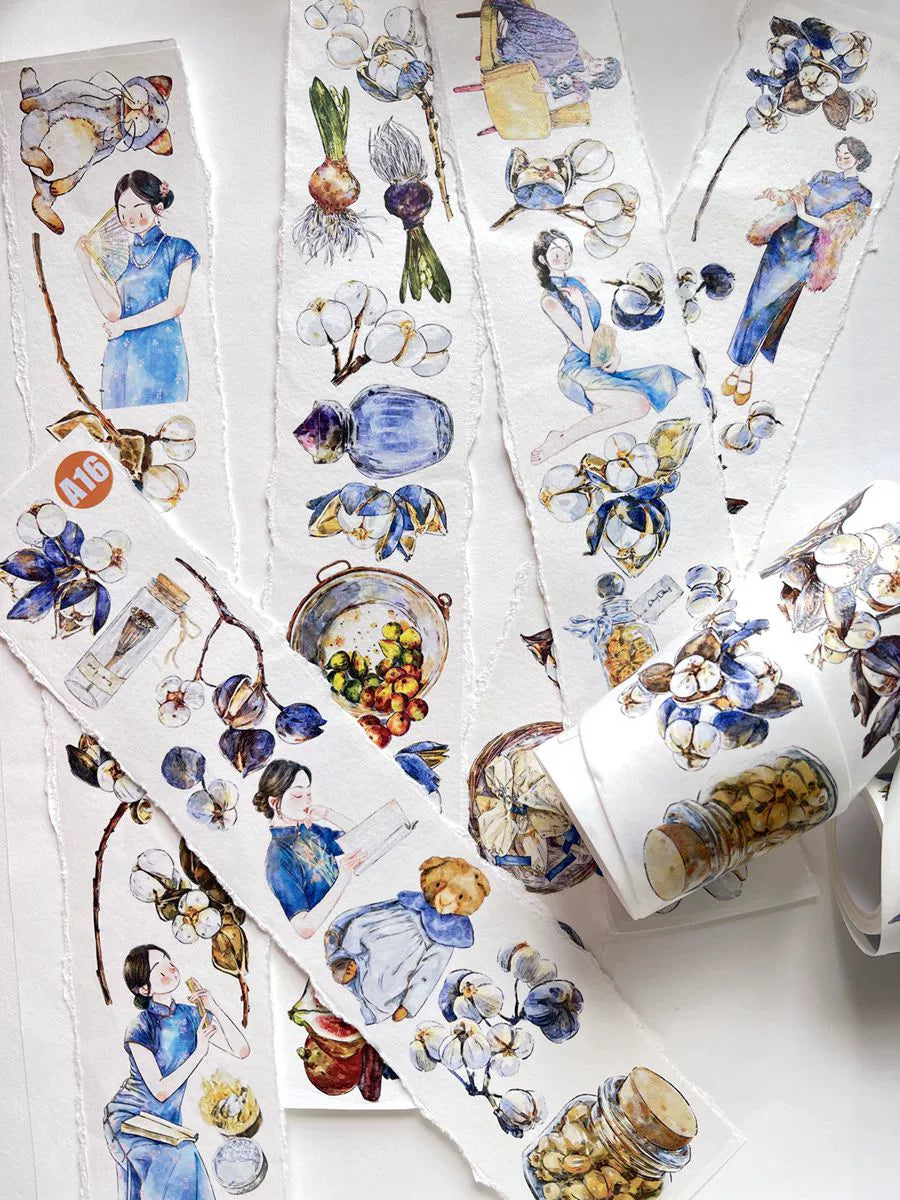 Seahorse Forest Vol3【A16#Past】Original Character Design Journal Washi/Matte PET Tape