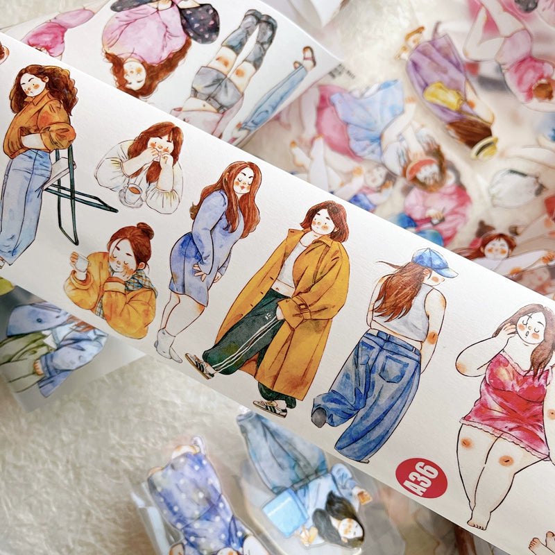 Seahorse Forest Vol6【A36#Little Comfort】Original Design Pre-Cut Washi/PET Tape Stickers,for Scrapbook Supplies,Junk Journal Supplies