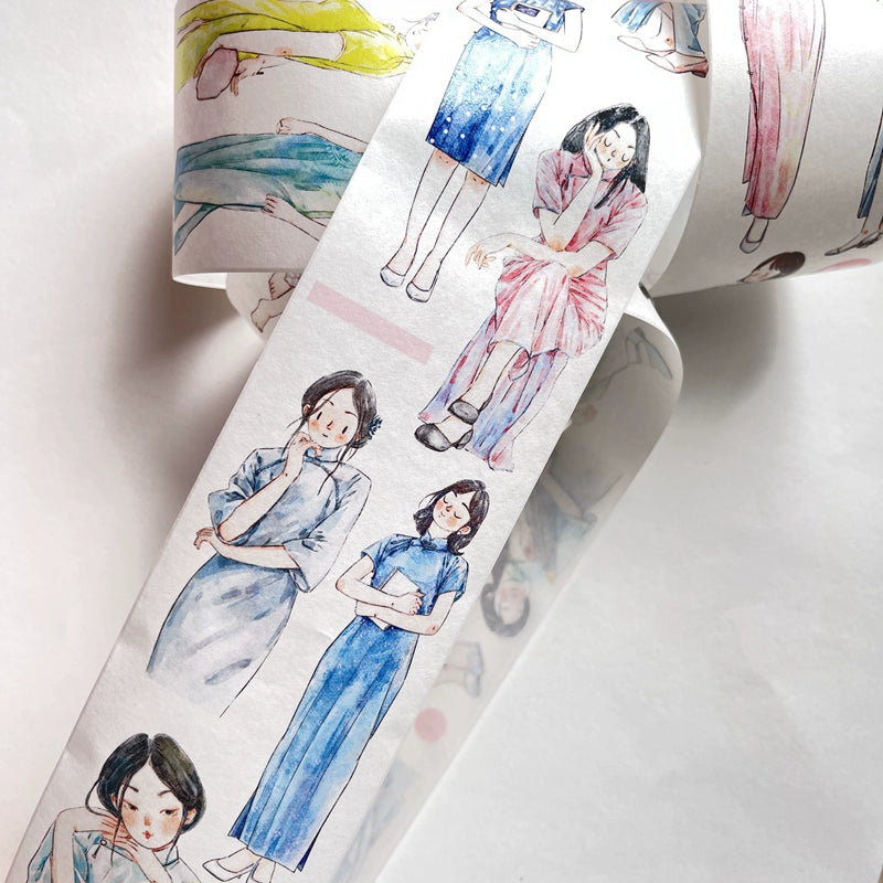 Seahorse Forest Vol3【A19#Golden Years】Original Character Design Journal Washi/Matte PET Tape