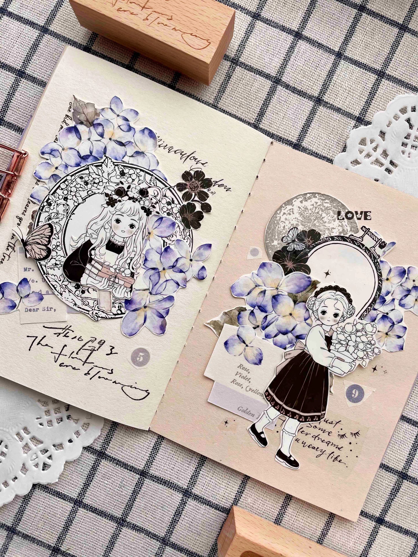 YiEr【ChaoHua Collection】Orginal Design Washi/Pet Tape Light Retro Floral Stickers