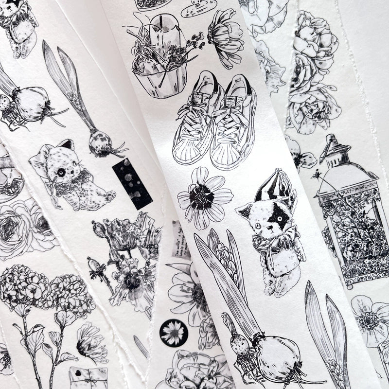Seahorse Forest Vol3【A15#Old Times】Original Character Design Journal Washi/Matte PET Tape