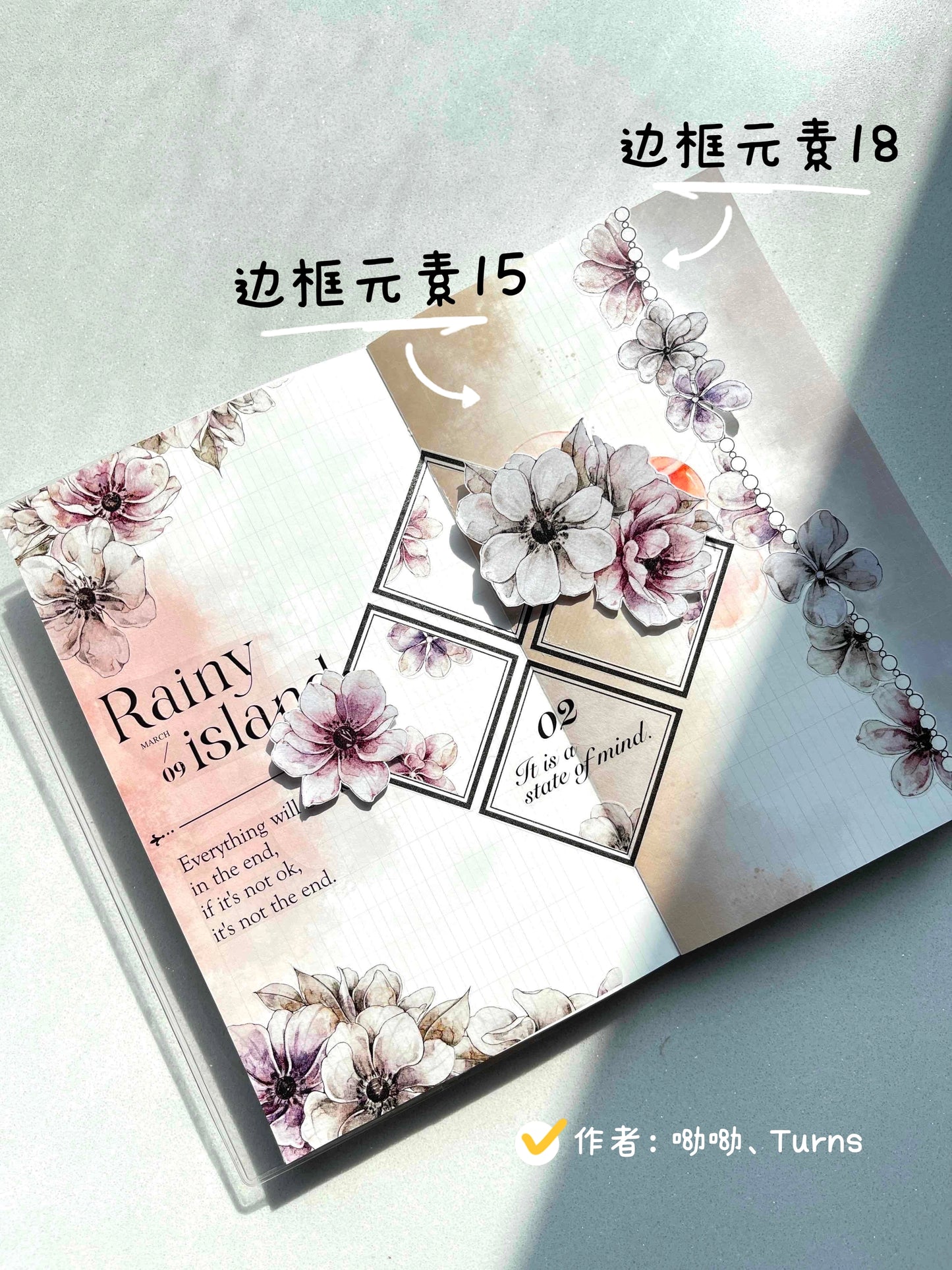 Rita's Little World【Framing Elements 15-19】Original Washi Paper Material Sticker Book