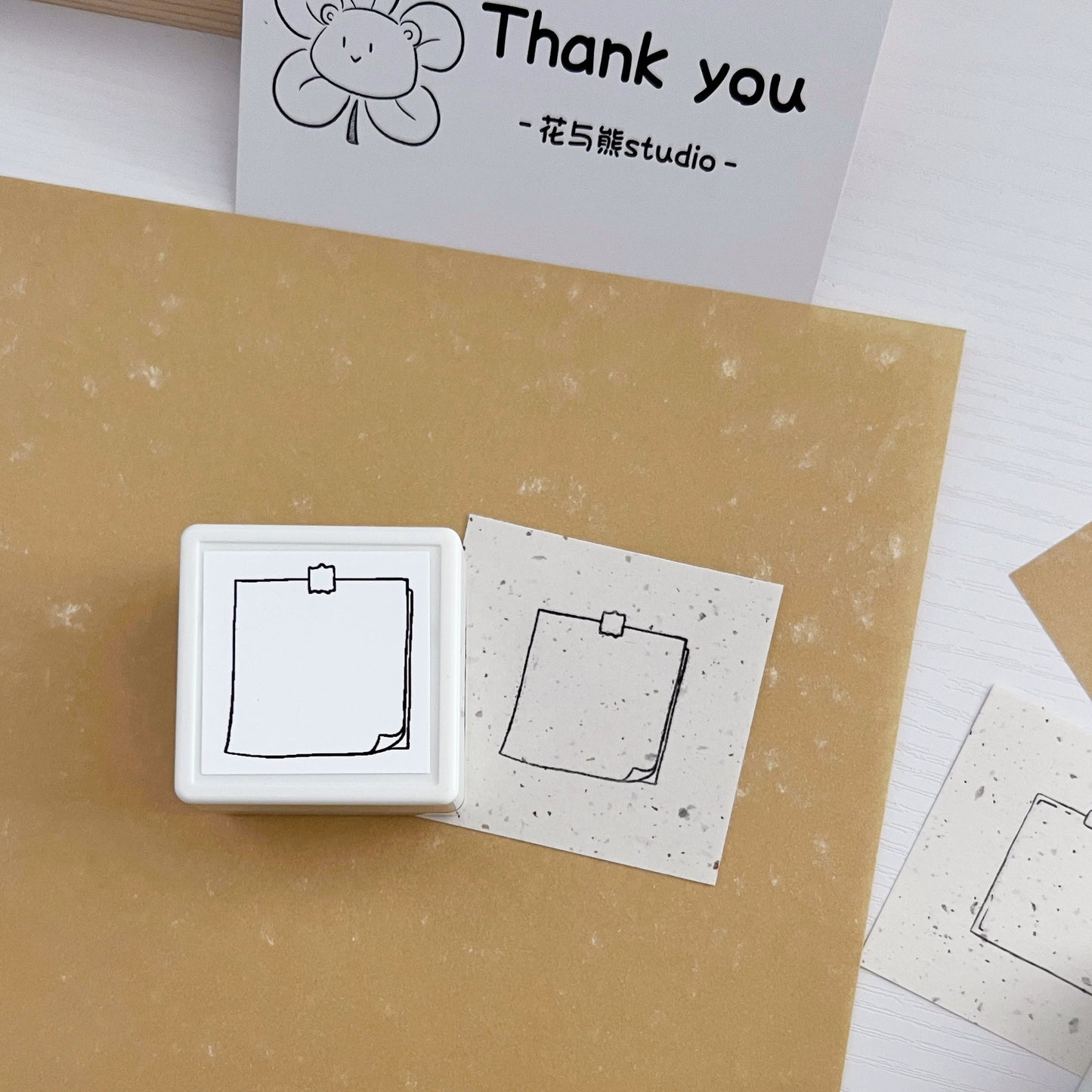 Flower and Bear Studio【Practical and Minimalist Stamps】Original Design Framed,Calendar,Weighing Scale,Memo Pad Photosensitive Stamp