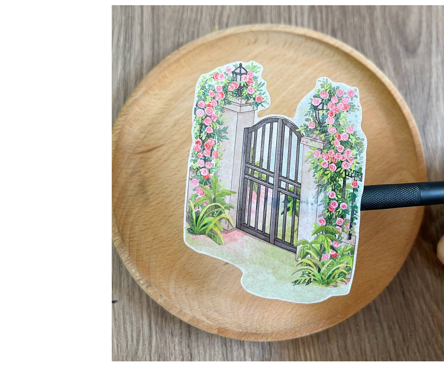 ZiYuanSu【Spring's Colors Fill Garden】Scene/Landscape Pre-cut Washi/PET Tape,for Scrapbook Supplies,Scrapbook Tape Stickers,Junk Journal Supplies