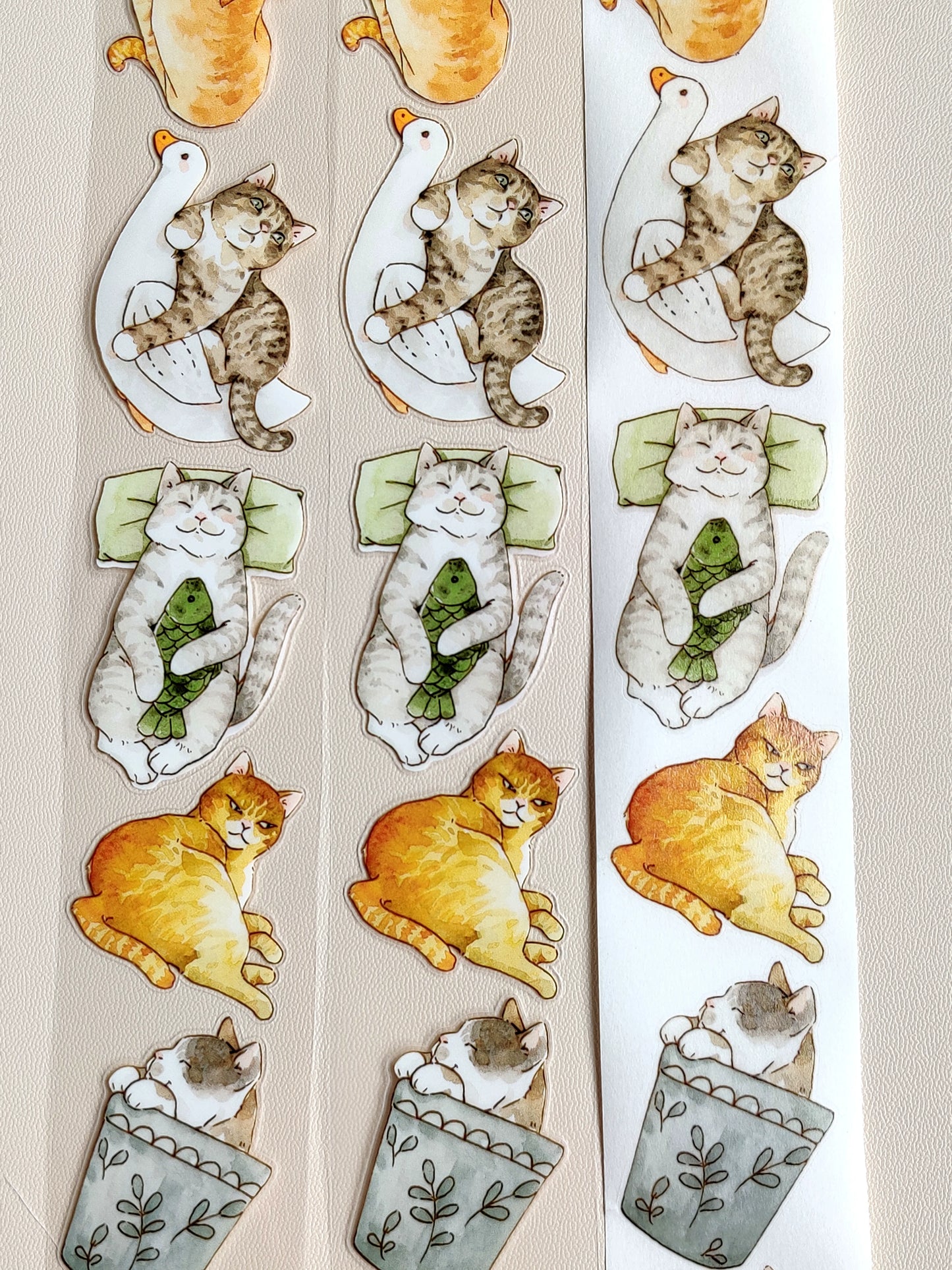 Xiangxiang Vol5【Meow】Light Retro Animal Orginal Design Washi Pet Tape Landscaping Stickers
