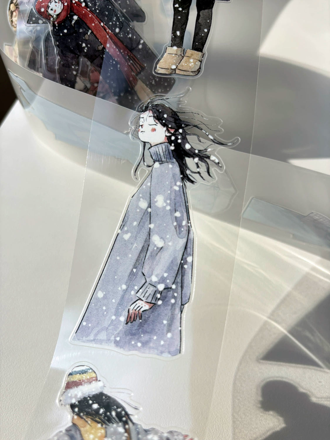 Kaixiaoxun Vol8 【It's Snowing】 Pre-Cut Washi/Matte PET Tape for Scrapbook Supplies,Junk Journal Supplies