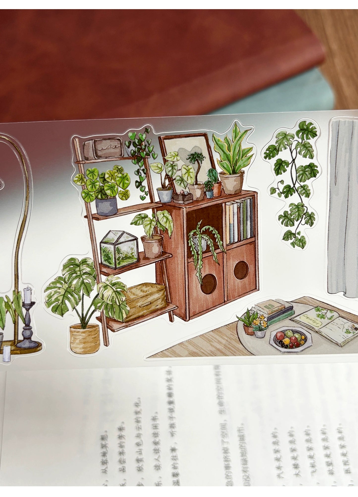 ZiYuanSu Vol12【My Forest House】Scene/Landscape Pre-cut Washi/PET Tape,for Scrapbook Supplies,Scrapbook Tape Stickers,Junk Journal Supplies