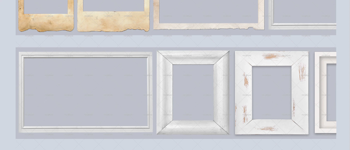 Moodtape【Traveler's Diary&White Gallery】Landscape Frame Original Design Washi/Pet Tape Stickers,for Scrapbook Supplies,Scrapbook Tape Stickers,Junk Journal Supplies