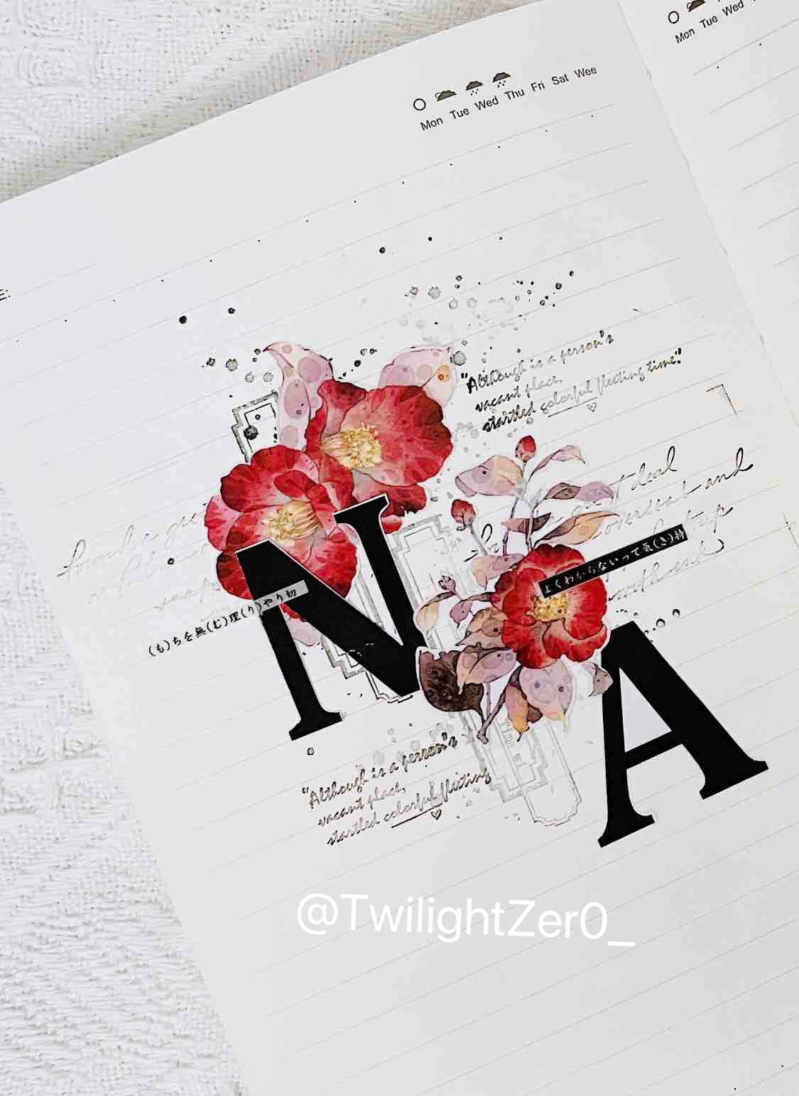 YiEr【Yan Ran】Orginal Design Washi/Pet Tape Light Retro Floral Stickers