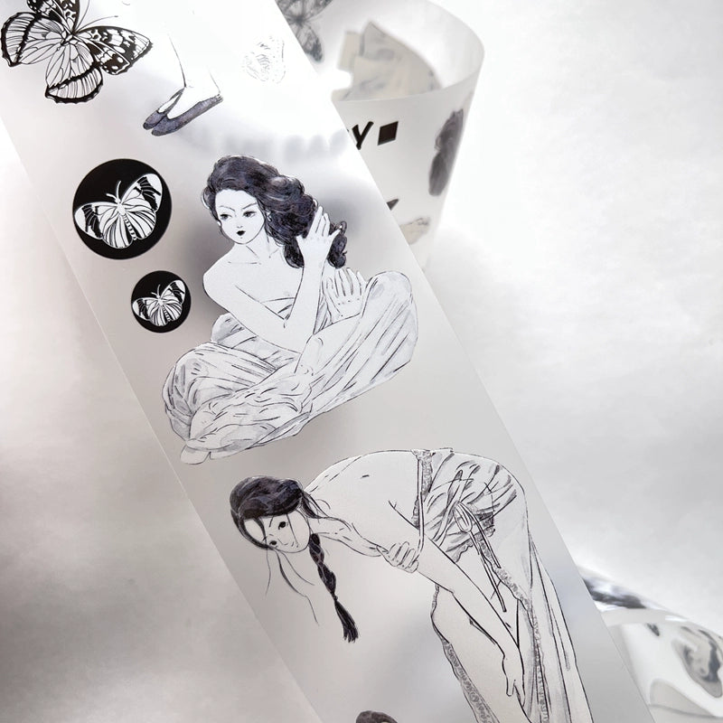 Seahorse Forest Vol3【A13#Qing Huan】Original Character Design Journal Washi/Matte PET Tape