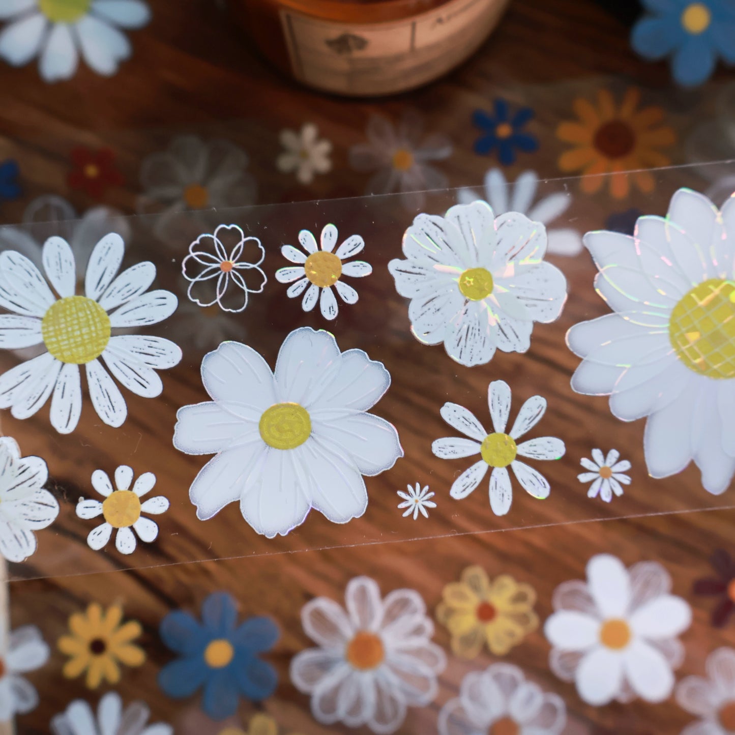 YiEr Vol13【Chrysanthemum Velvet Flower】Orginal Design Washi/Pet Floral Tape Light Retro Landscaping Stickers