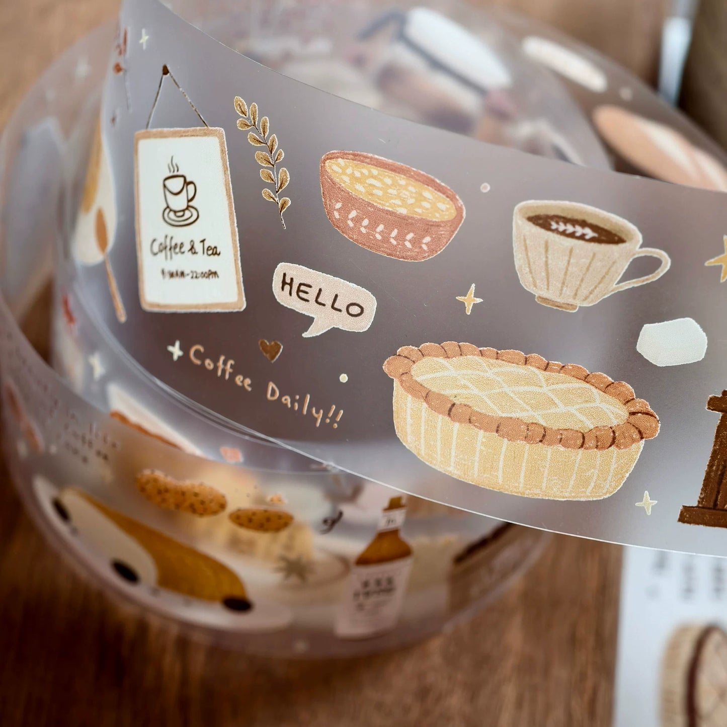 YiEr Minimalist Style Vol3【Coffee Daily】Light Retro Orginal Design Washi Pet Tape Landscape Stickers