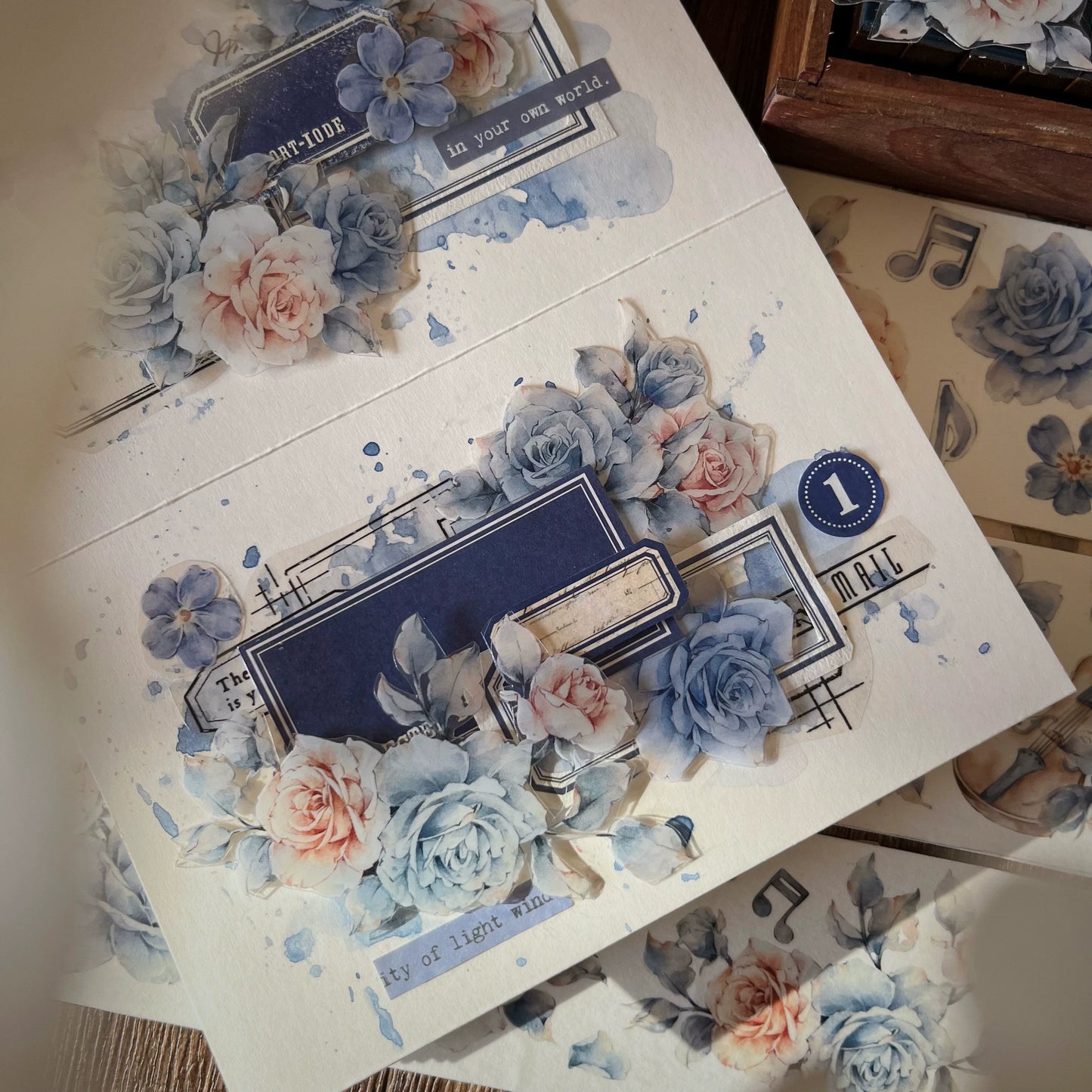 YiEr Vol12【Mo Lan】Washi/PET Tape,for Scrapbook Supplies,Scrapbook Tape Stickers,Junk Journal Supplies