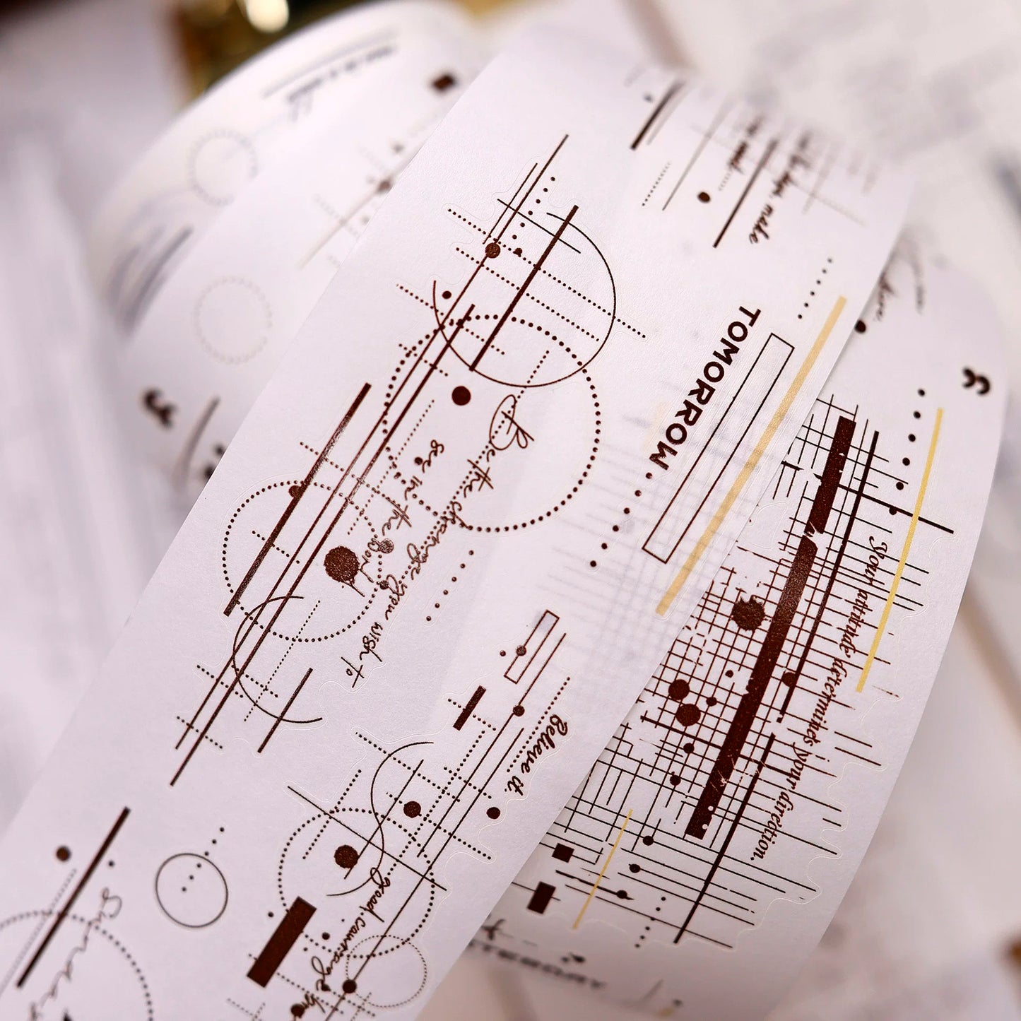 XiaoBaiJia Salt Series【Shadow Serenade】Pre-cut Orginal Design Washi/Pet Tape Light Retro Stickers