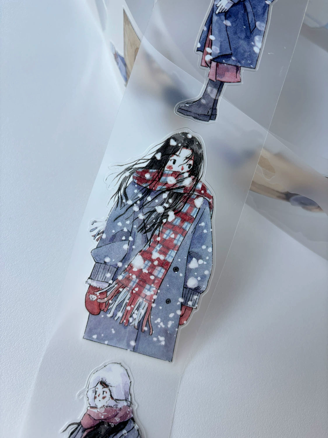 Kaixiaoxun Vol8 【It's Snowing】 Pre-Cut Washi/Matte PET Tape for Scrapbook Supplies,Junk Journal Supplies