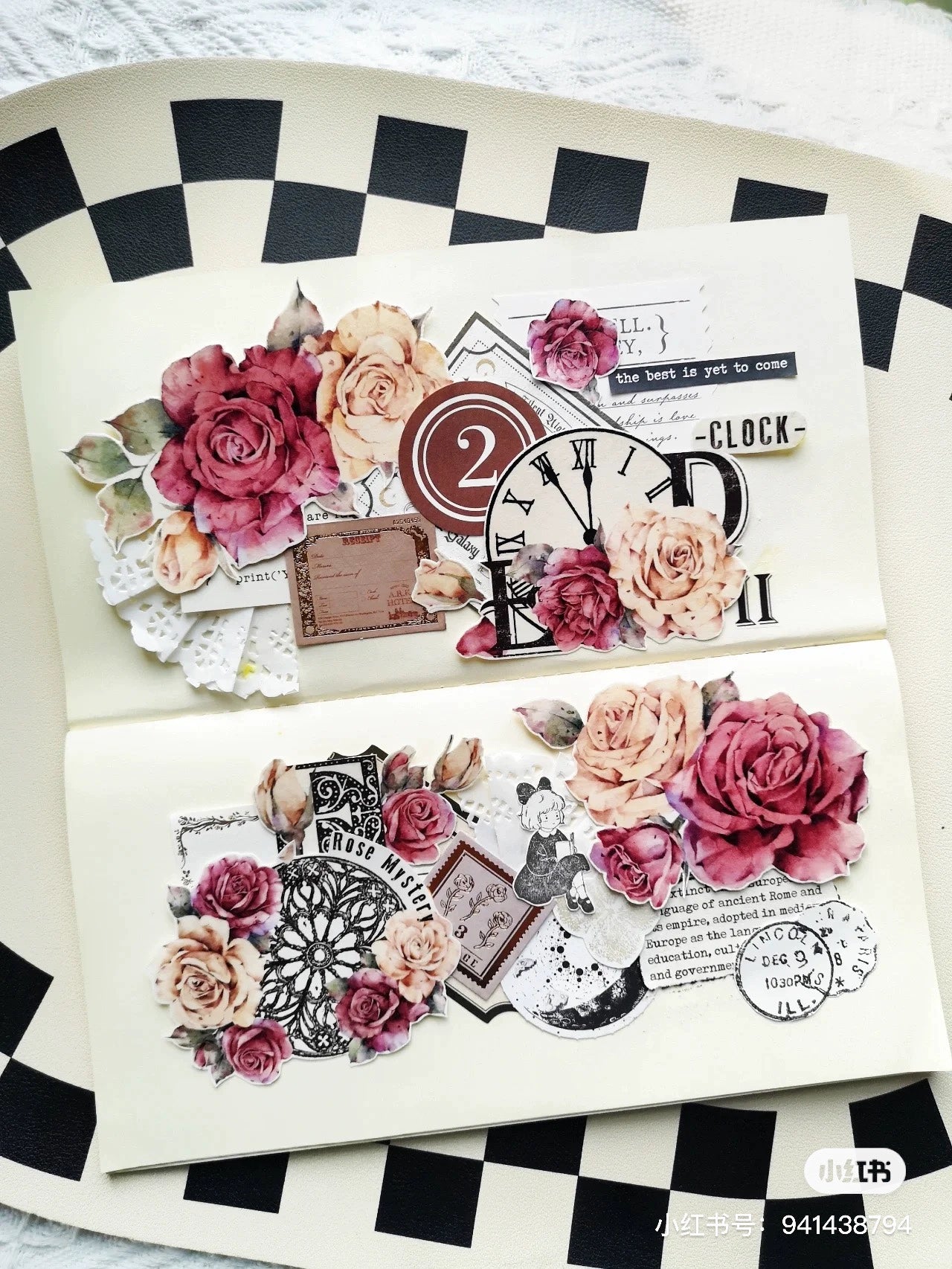 YiEr【Vintage Rose】Orginal Design Washi/Pet Tape Light Retro Floral Stickers
