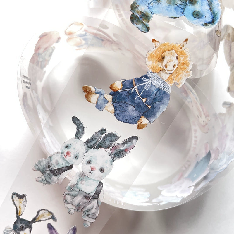 Seahorse Forest Vol3【A14#Doll】Original Character Design Journal Washi/Matte PET Tape