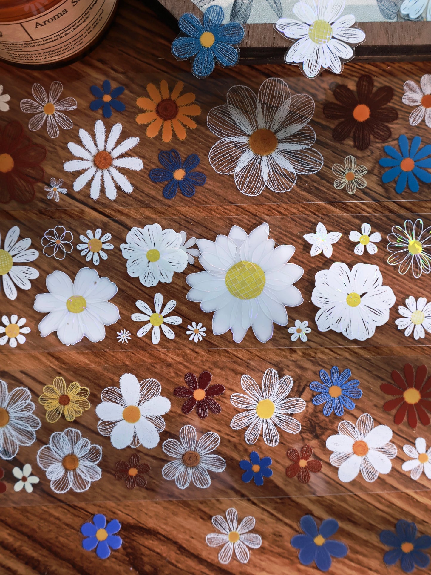 YiEr Vol13【Chrysanthemum Velvet Flower】Orginal Design Washi/Pet Floral Tape Light Retro Landscaping Stickers
