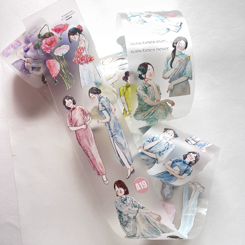 Seahorse Forest Vol3【A19#Golden Years】Original Character Design Journal Washi/Matte PET Tape
