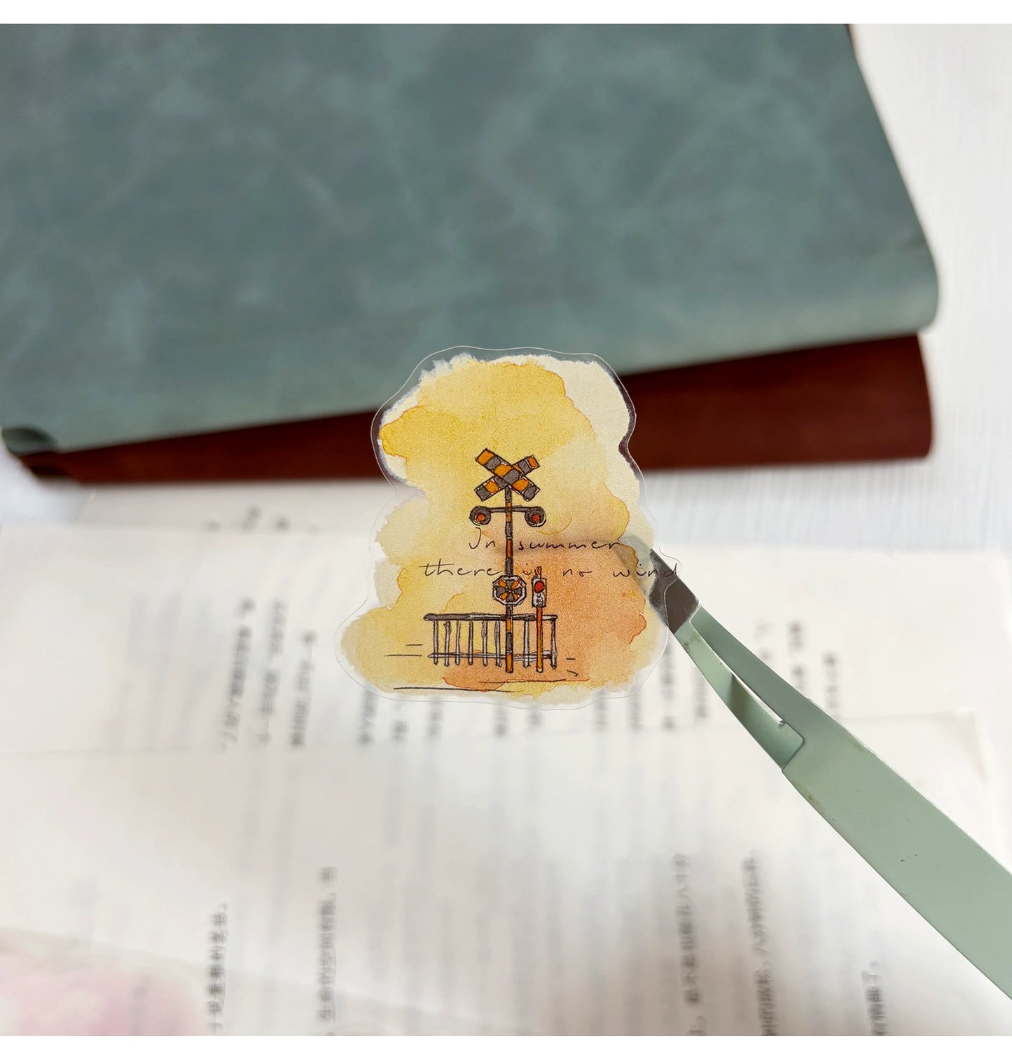 ZiYuanSu Vol12【Light Wind Cloud Shadow】Scene/Landscape Pre-cut Washi/PET Tape,for Scrapbook Supplies,Scrapbook Tape Stickers,Junk Journal Supplies