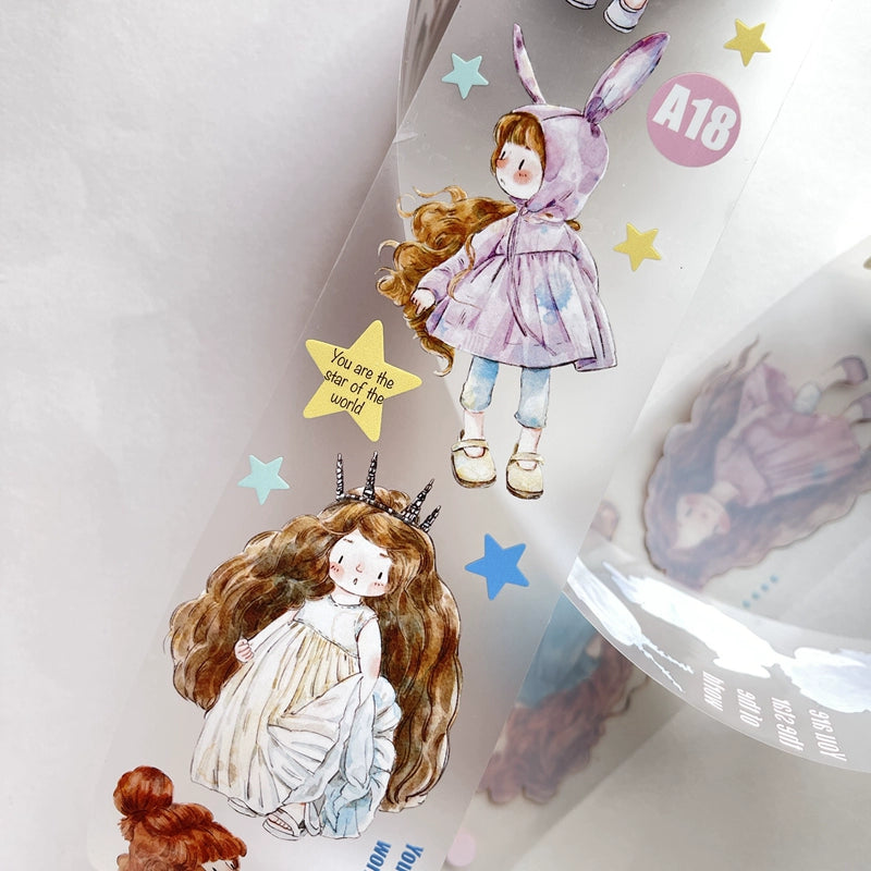 Seahorse Forest Vol3【A18#XiaoNan】Original Character Design Journal Washi/Matte PET Tape