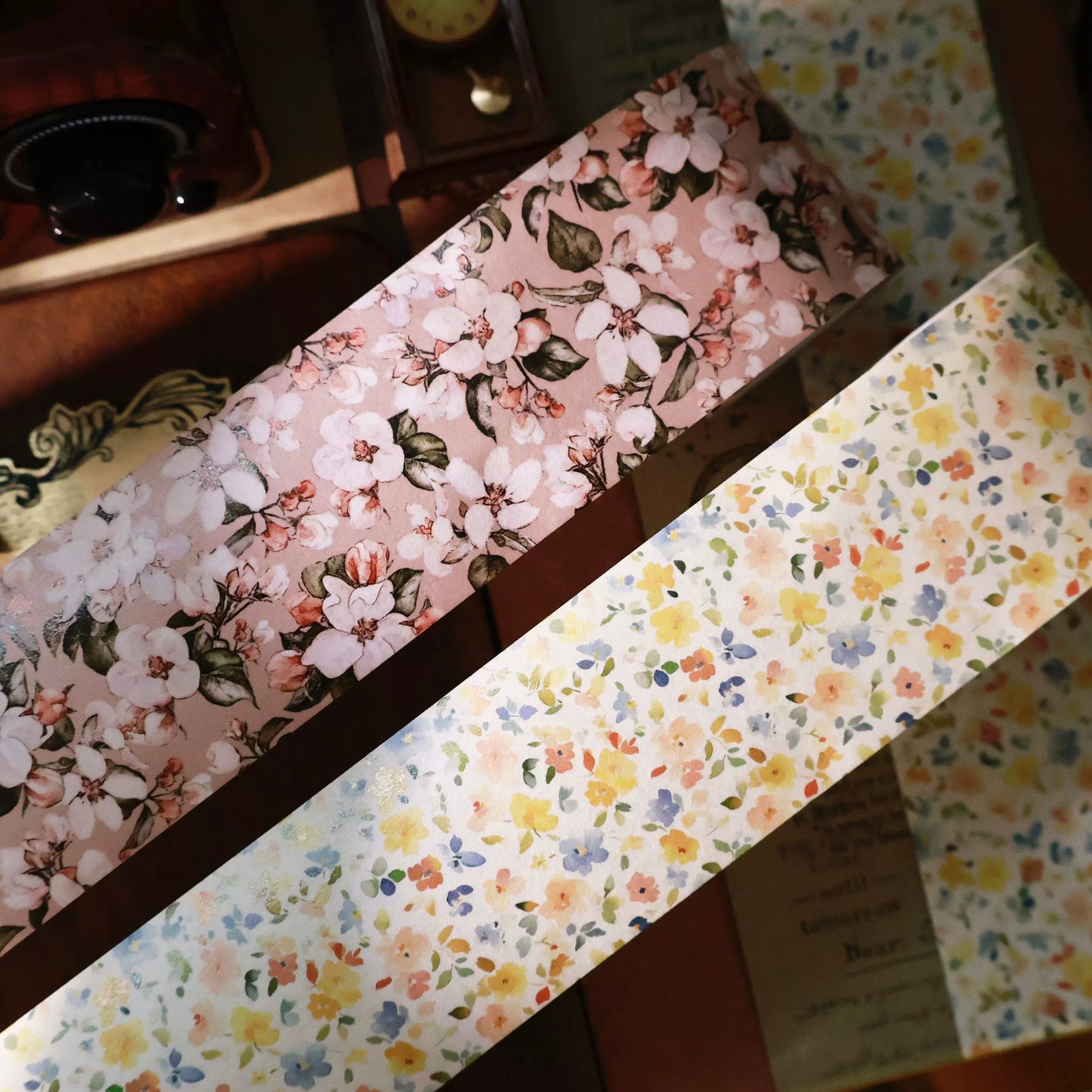 YiEr Vol14【Basic Floral Patterns】Floral Backgroud Washi Tape PET Stickers