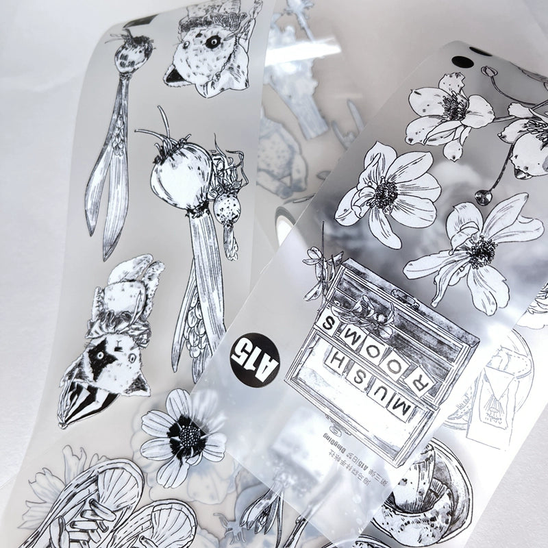 Seahorse Forest Vol3【A15#Old Times】Original Character Design Journal Washi/Matte PET Tape
