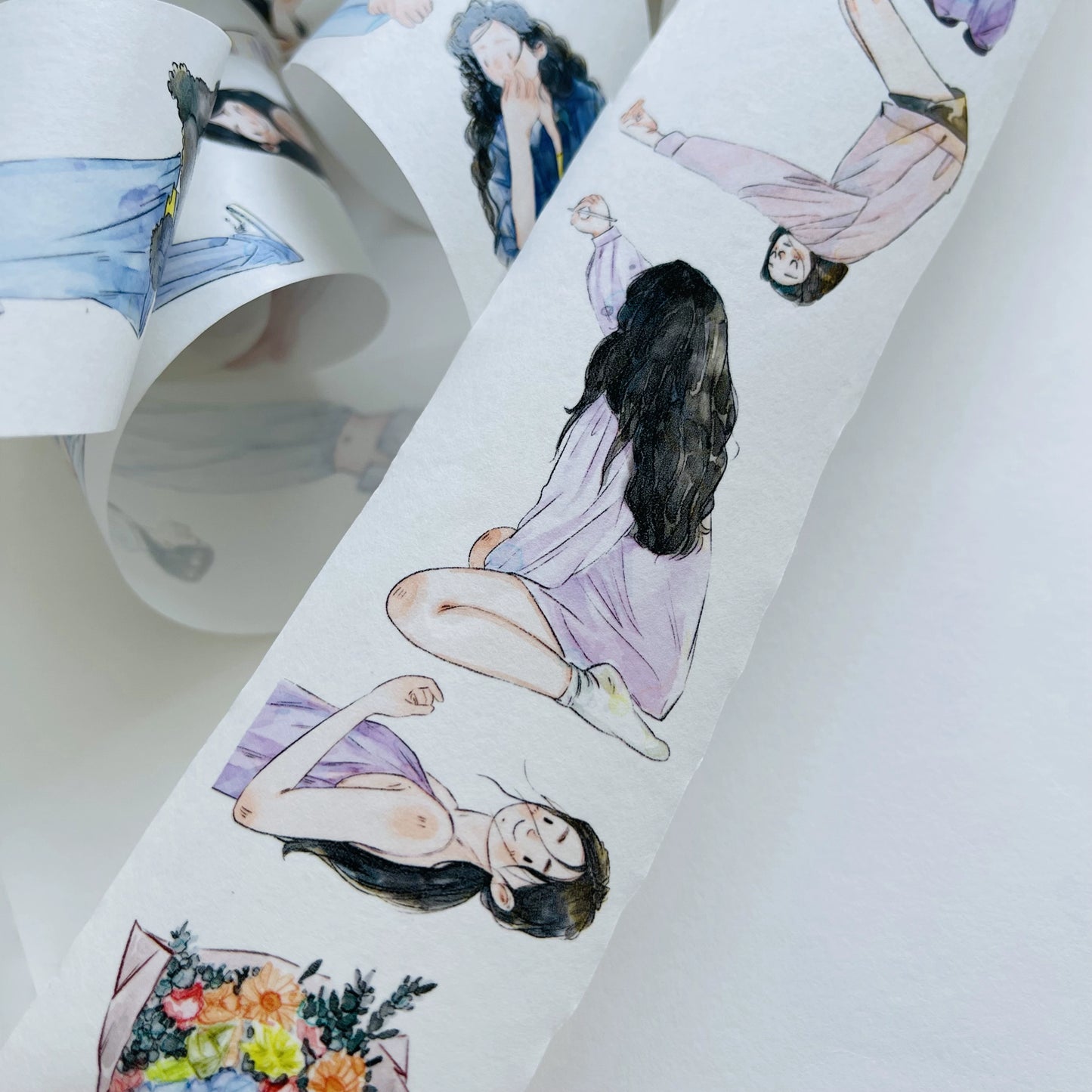 DingDing Vol3【6#Little Beauty】Original Vintage Casualness Girl Washi PET Tape