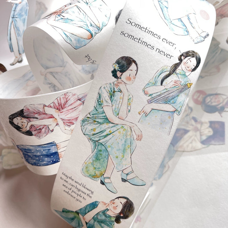 Seahorse Forest Vol3【A19#Golden Years】Original Character Design Journal Washi/Matte PET Tape