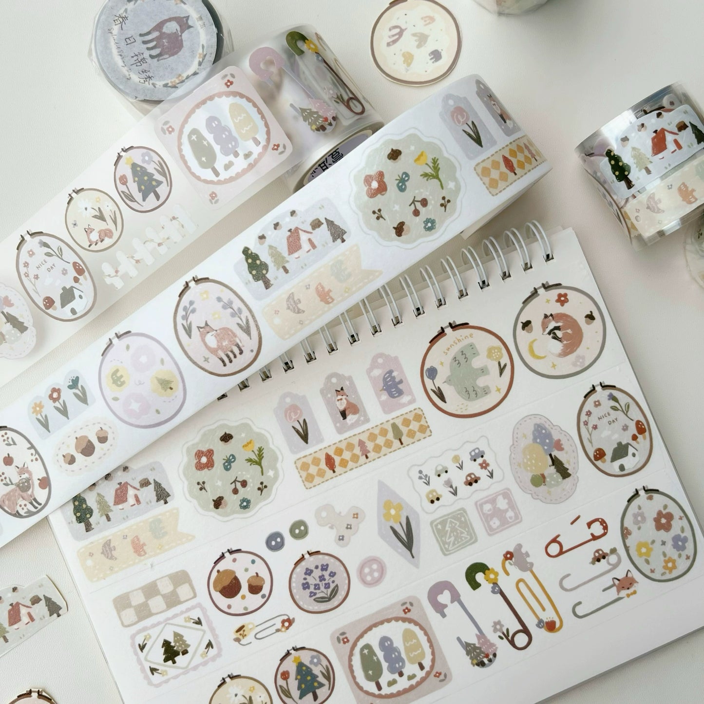 YiEr Minimalist Style Vol3【Beautiful Spring Day】Light Retro Orginal Design Washi Pet Tape Landscape Stickers