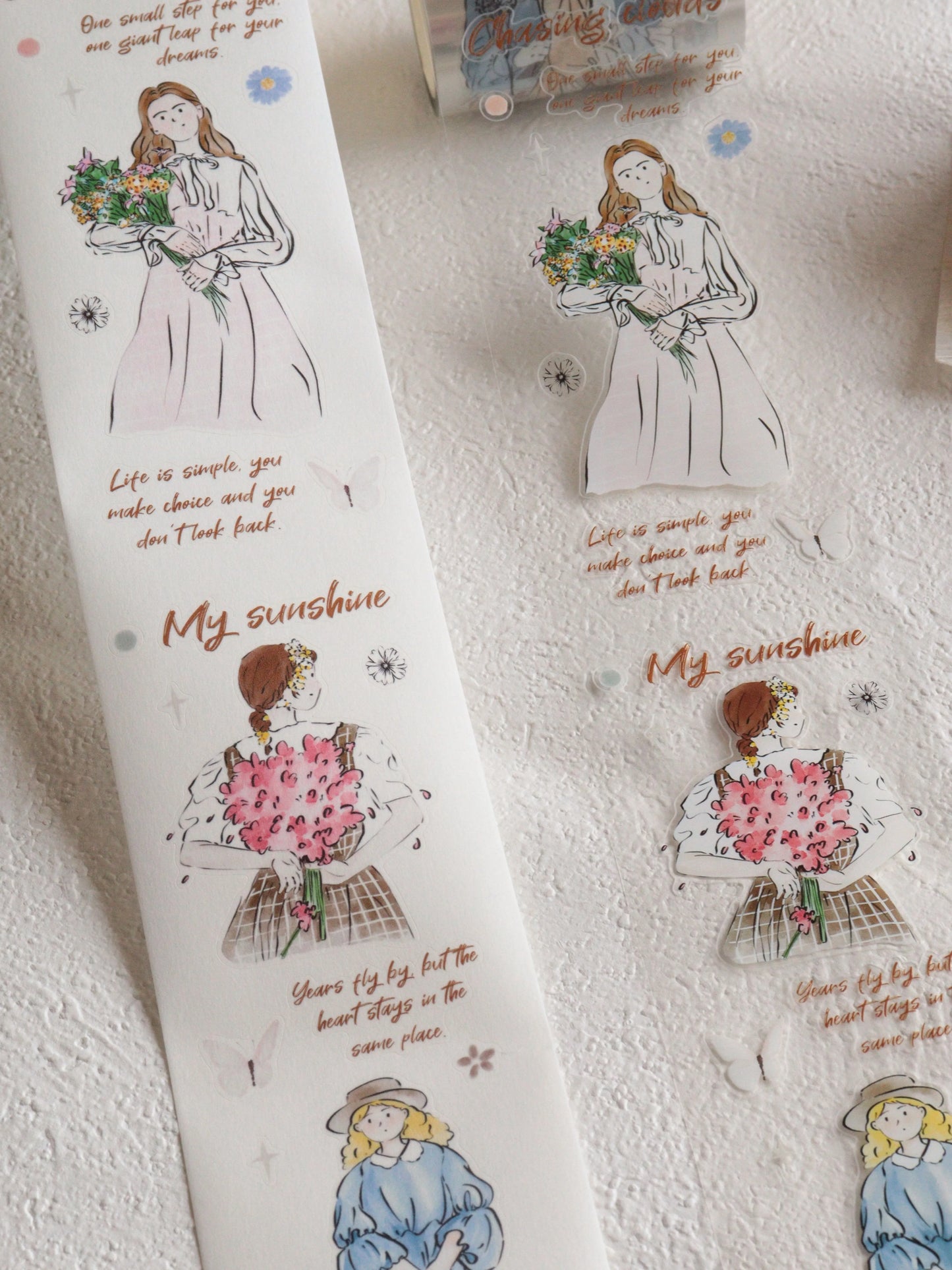 A Little Studio Vol2【Picking up the Light Girl】Washi Pet Light retro Tape