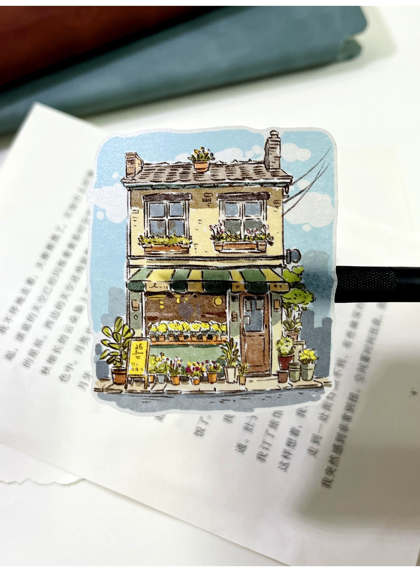 ZiYuanSu【Street View】Background Scene/Landscape Pre-cut Washi/PET Tape,for Scrapbook Supplies,Scrapbook Tape Stickers,Junk Journal Supplies