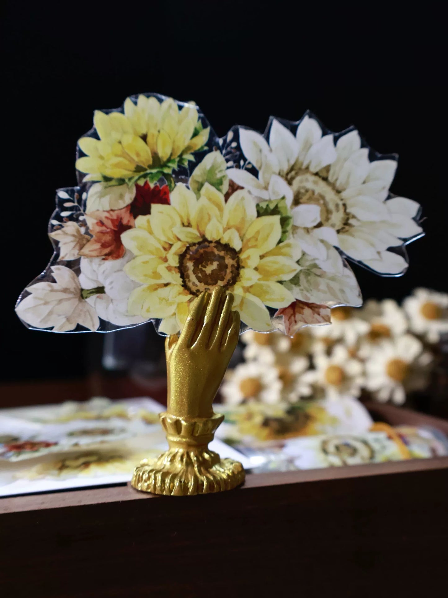YiEr Vol14【Fields of Gold】Sunflower Floral Washi Tape and PET Stickers