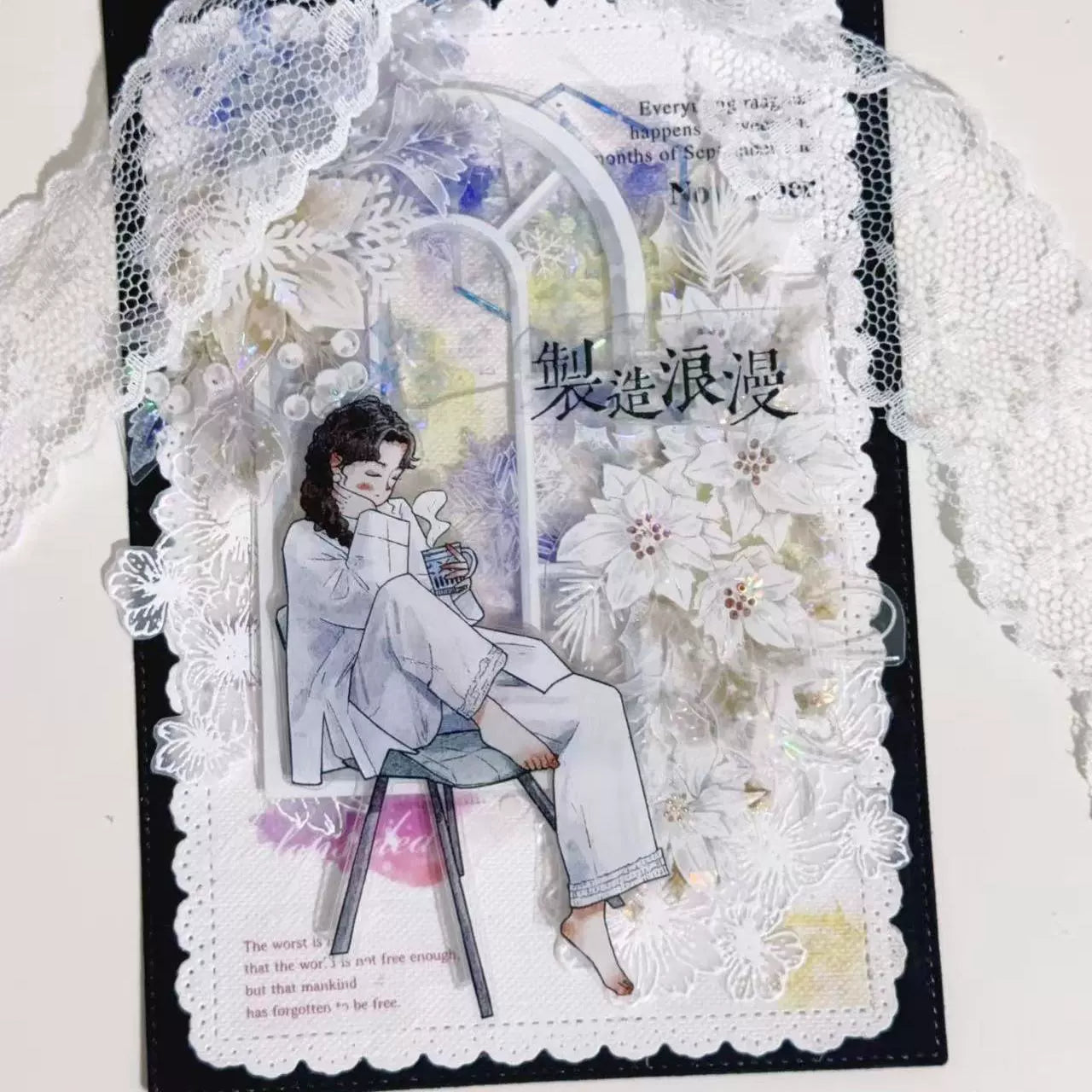 Kaixiaoxun Vol9 【Nestled in the Sofa】 Pre-Cut Long Loop Washi/Matte PET Tape for Scrapbook Supplies,Junk Journal Supplies