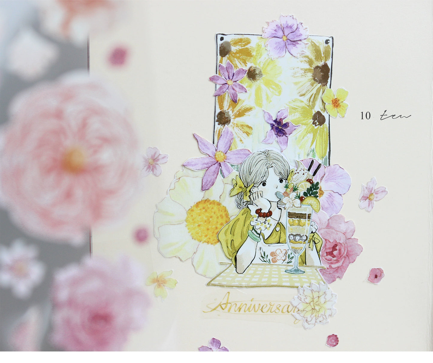 Moodtape【Pure Grid Pattern&Wind Blows Thoughts&Blue Seasons&Bright Sunshine】Cute Character Original Washi Tape Stickers,for Scrapbook Supplies,Scrapbook Tape Stickers,Junk Journal Supplies