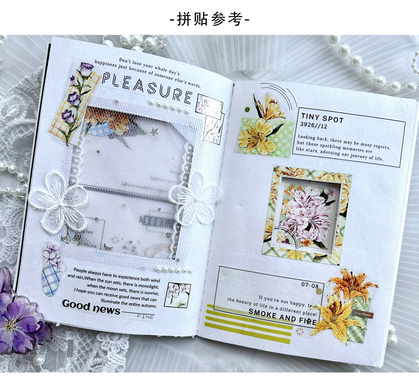ZiYuanSu【Autumn Language Collection】English Text Pre-cut Washi/PET Tape,for Scrapbook Supplies,Scrapbook Tape Stickers,Junk Journal Supplies