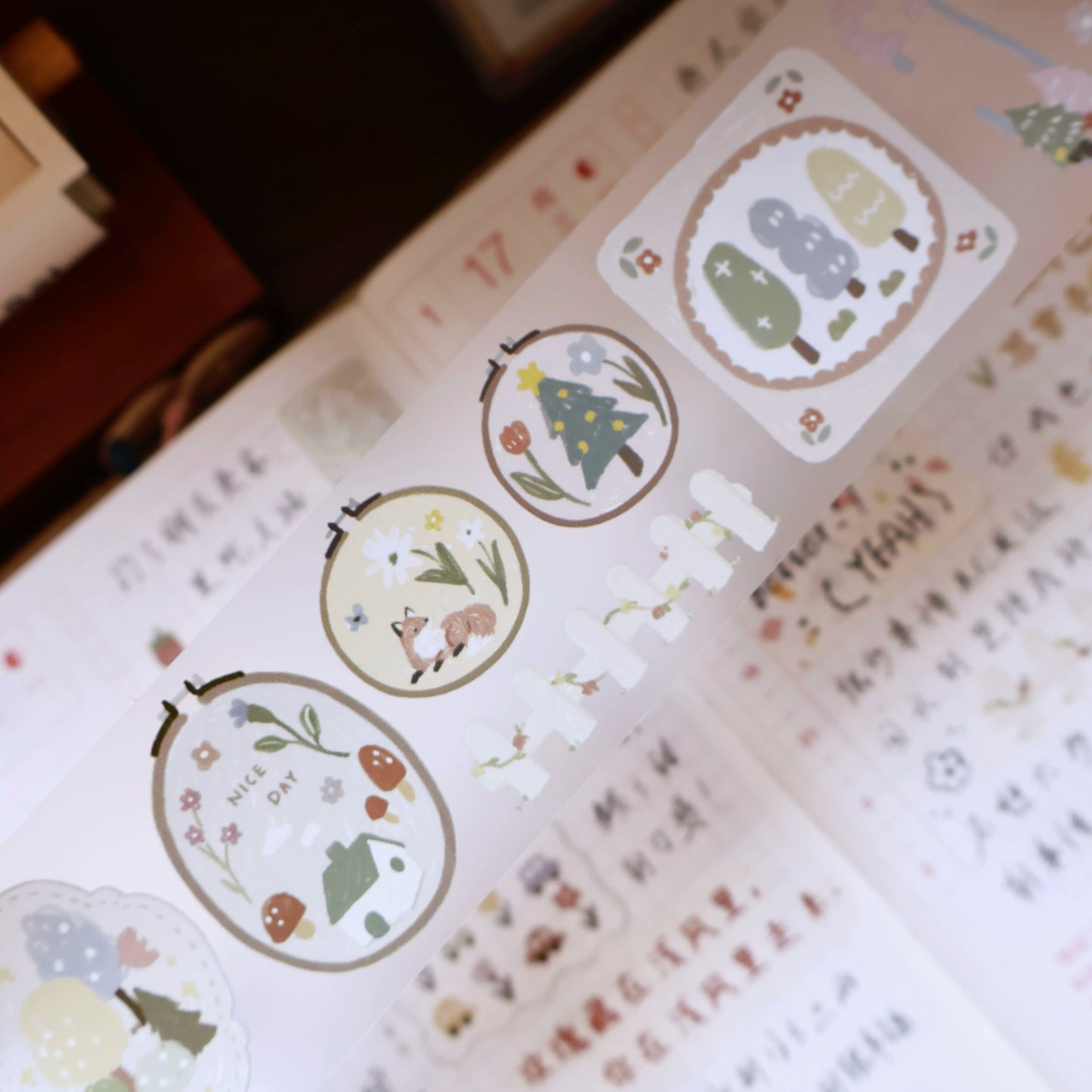 YiEr Minimalist Style Vol3【Beautiful Spring Day】Light Retro Orginal Design Washi Pet Tape Landscape Stickers