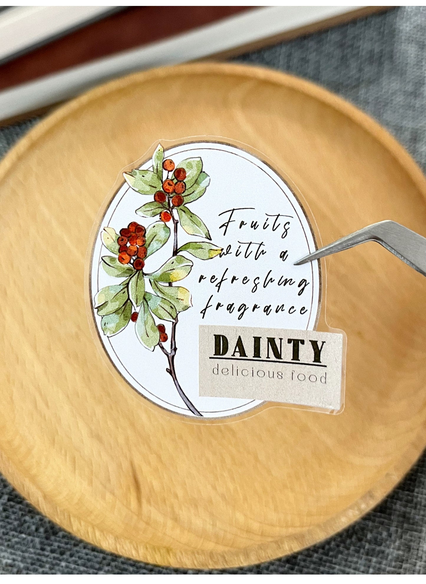 ZiYuanSu【Autumn Like A Dream】English Text Pre-cut Washi/PET Tape,for Scrapbook Supplies,Scrapbook Tape Stickers,Junk Journal Supplies