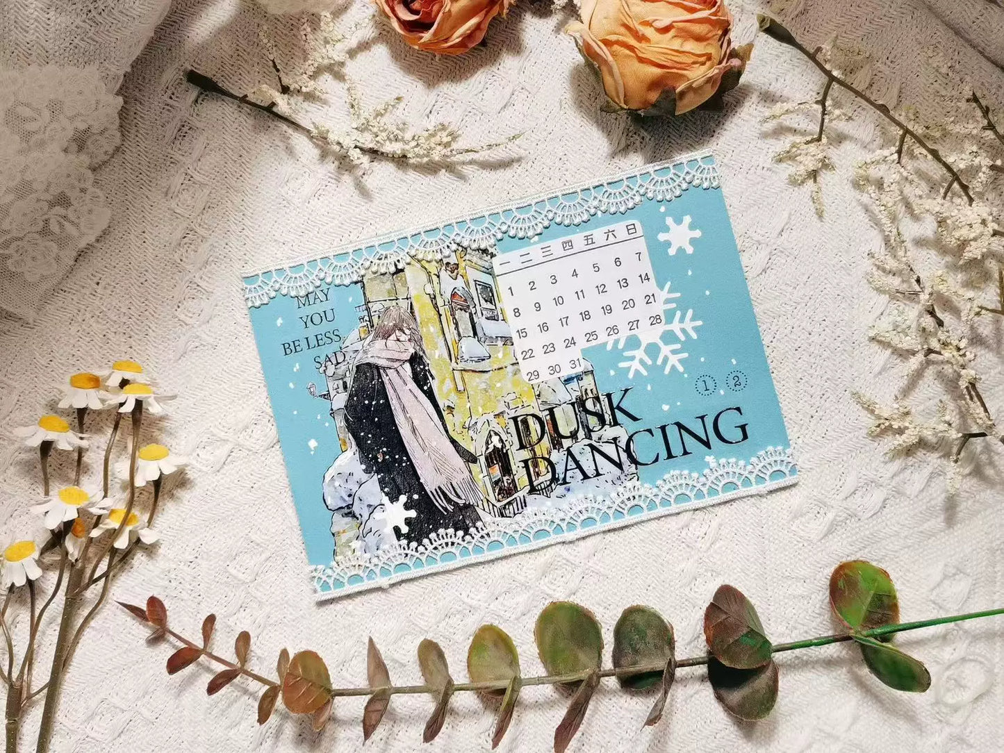 Kaixiaoxun Vol8 【It's Snowing】 Pre-Cut Washi/Matte PET Tape for Scrapbook Supplies,Junk Journal Supplies