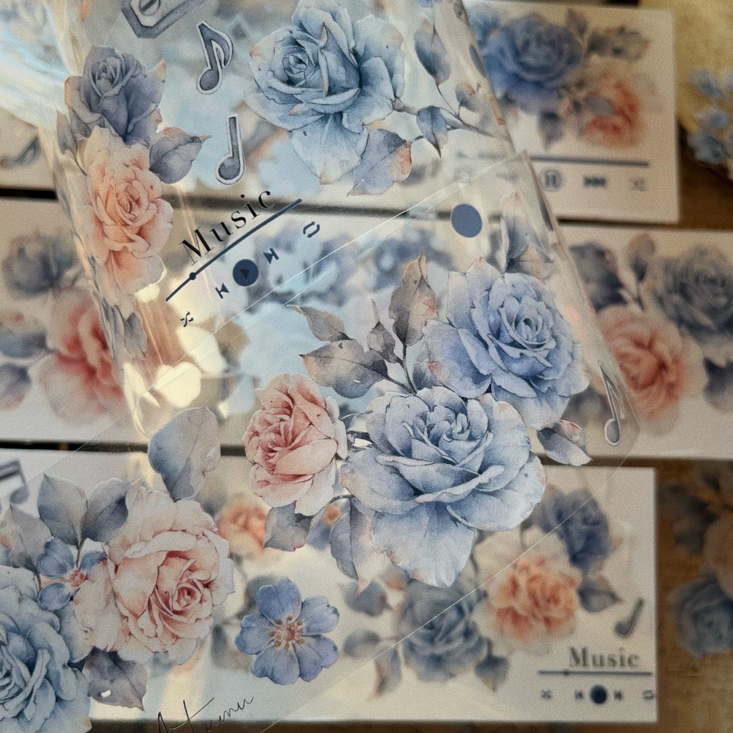 YiEr Vol12【Mo Lan】Washi/PET Tape,for Scrapbook Supplies,Scrapbook Tape Stickers,Junk Journal Supplies