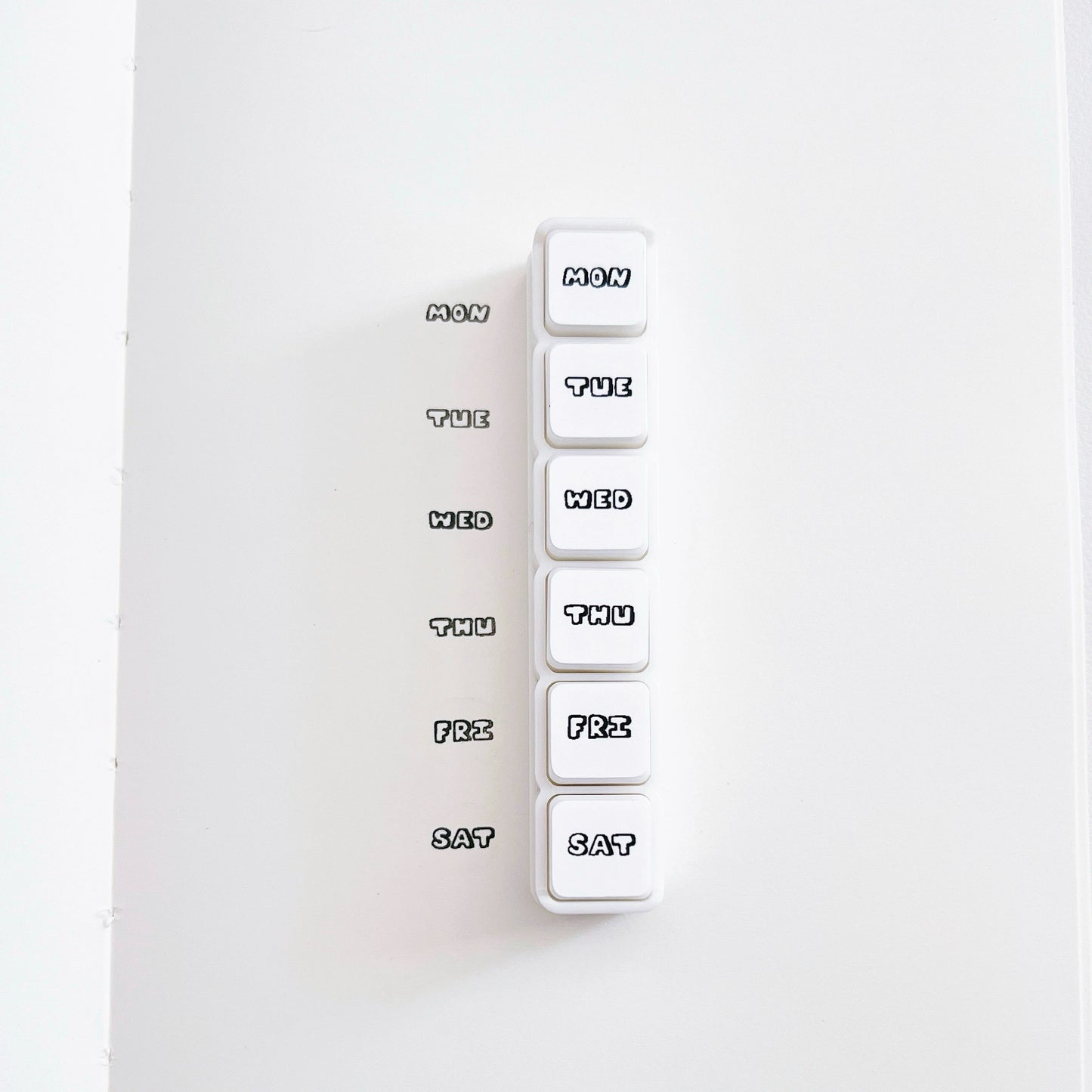 Flower and Bear Studio【Six Stamps】Original Design cute Weather,Travel,Week,Number Stamp