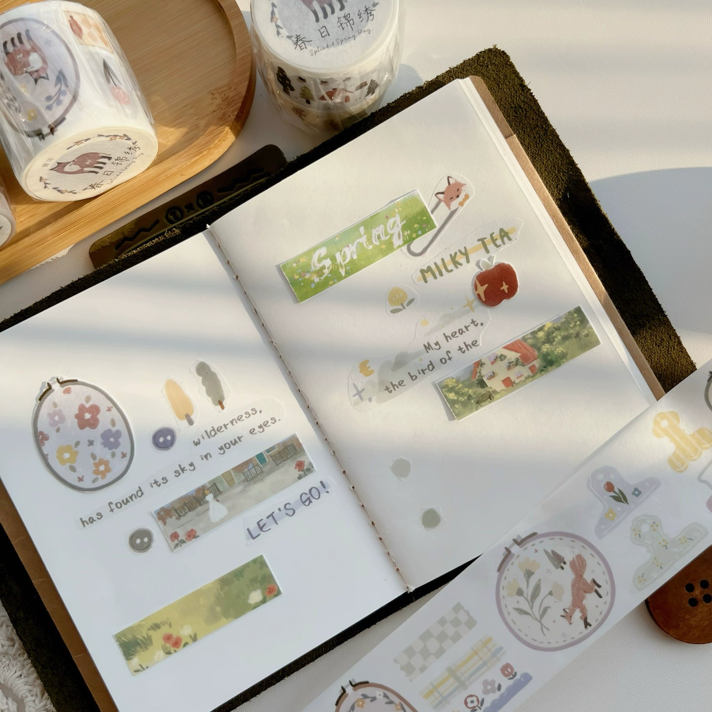 YiEr Minimalist Style Vol3【Beautiful Spring Day】Light Retro Orginal Design Washi Pet Tape Landscape Stickers