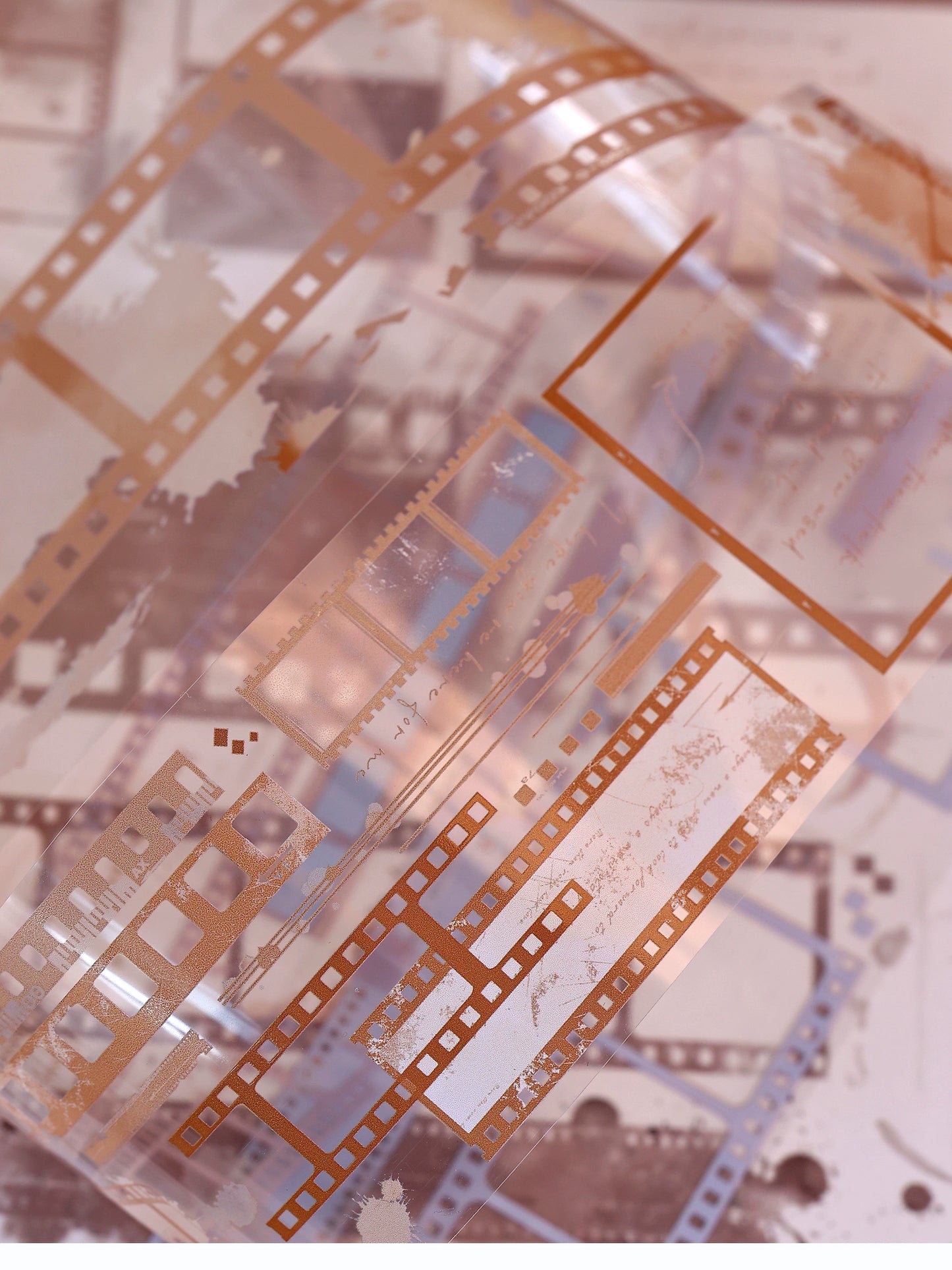 XiaoBaiJia【Film Collection】Light Retro Colorful Film Backgroud Washi PET Tape