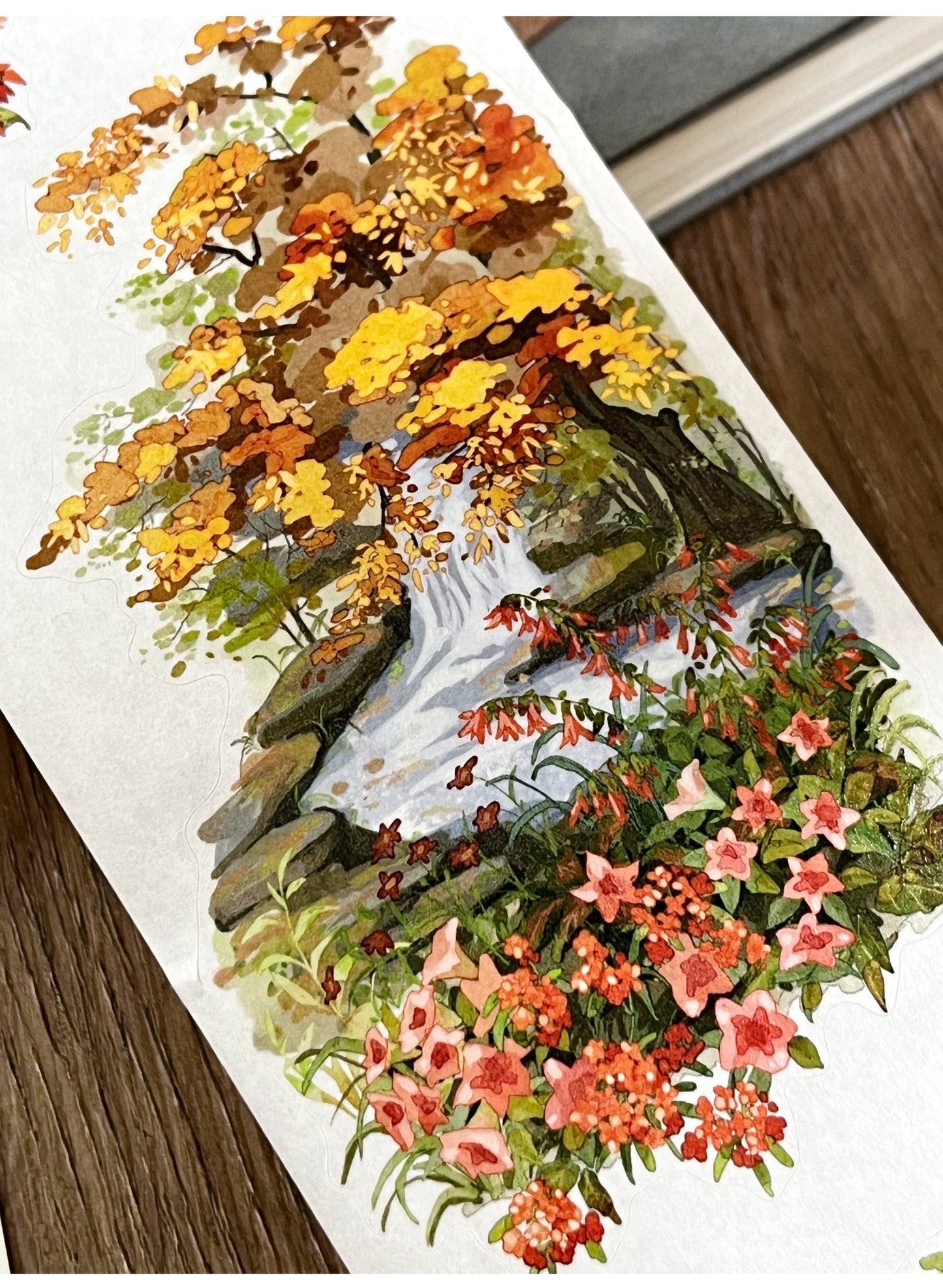 ZiYuanSu【Walk Towards the Wild】Background Scene/Landscape Pre-cut Washi/PET Tape,for Scrapbook Supplies,Scrapbook Tape Stickers,Junk Journal Supplies
