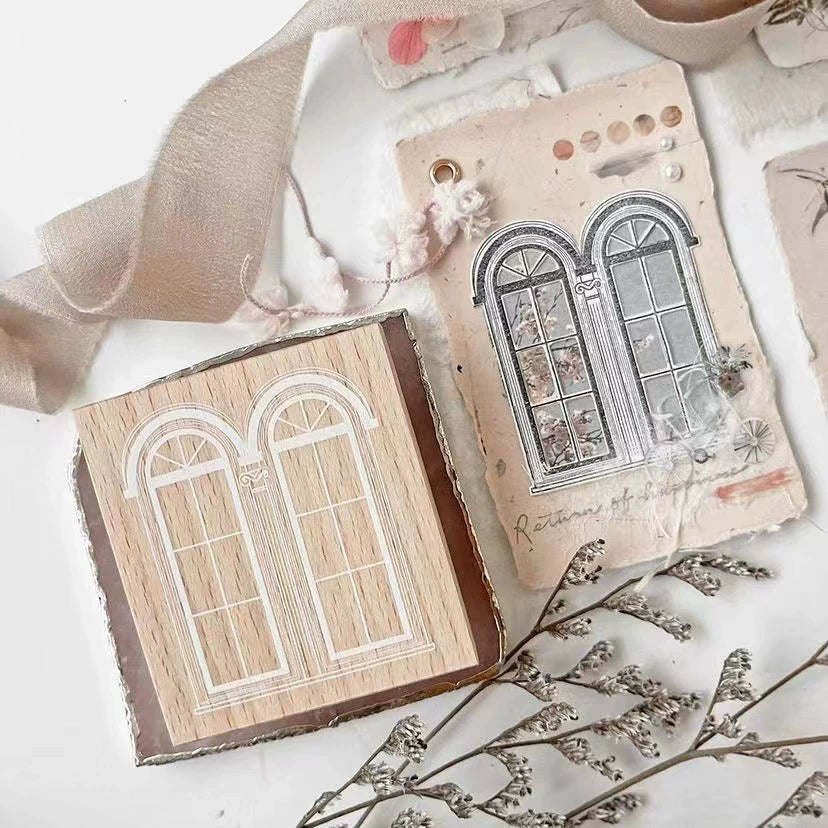 Malaysia JP Spring Window/Butterfly Wooden Stamp